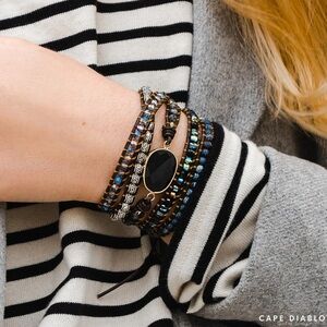 Cape Diablo Onyx Moonlight Protection Wrap Bracelet